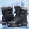 imageApakowa Boys Girls Winter Snow Boots  Waterproof Insulated Cold Weather Boots with Side Zipper Drawstring Closure ampamp AntiSlip SoleBlack578
