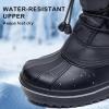 imageApakowa Boys Girls Winter Snow Boots  Waterproof Insulated Cold Weather Boots with Side Zipper Drawstring Closure ampamp AntiSlip SoleBlack578