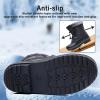 imageApakowa Boys Girls Winter Snow Boots  Waterproof Insulated Cold Weather Boots with Side Zipper Drawstring Closure ampamp AntiSlip SoleBlack578