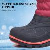 imageApakowa Boys Girls Winter Snow Boots  Waterproof Insulated Cold Weather Boots with Side Zipper Drawstring Closure ampamp AntiSlip SoleBlackburgundy2303