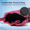 imageApakowa Boys Girls Winter Snow Boots  Waterproof Insulated Cold Weather Boots with Side Zipper Drawstring Closure ampamp AntiSlip SoleBlackburgundy2303