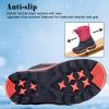 imageApakowa Boys Girls Winter Snow Boots  Waterproof Insulated Cold Weather Boots with Side Zipper Drawstring Closure ampamp AntiSlip SoleBlackburgundy2303
