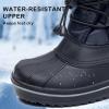 imageApakowa Boys Girls Winter Snow Boots  Waterproof Insulated Cold Weather Boots with Side Zipper Drawstring Closure ampamp AntiSlip SoleNavy578