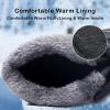 imageApakowa Boys Girls Winter Snow Boots  Waterproof Insulated Cold Weather Boots with Side Zipper Drawstring Closure ampamp AntiSlip SoleNavy578