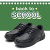 imageApakowa Boys Oxford School Uniform Loafer Shoes Adjustable Strap Comfort Dress Shoes ToddlerLittle KidBig KidBlack 2