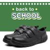 imageApakowa Boys Oxford School Uniform Loafer Shoes Adjustable Strap Comfort Dress Shoes ToddlerLittle KidBig KidBlack3