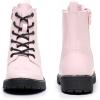 imageApakowa Gilrs Combat Boots Side Zipper Ankle Booties ToddlerLittle KidBig KidPink