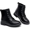 imageApakowa Gilrs Combat Boots Side Zipper Ankle Booties ToddlerLittle KidBig KidZsf01black