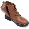 imageApakowa Gilrs Combat Boots Side Zipper Ankle Booties ToddlerLittle KidBig KidZsf01brown