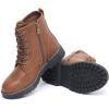 imageApakowa Gilrs Combat Boots Side Zipper Ankle Booties ToddlerLittle KidBig KidZsf01brown