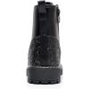 imageApakowa Gilrs Combat Boots Side Zipper Ankle Booties ToddlerLittle KidBig KidZsf02black