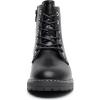 imageApakowa Gilrs Combat Boots Side Zipper Ankle Booties ToddlerLittle KidBig KidZsf02black