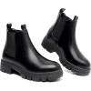 imageApakowa Girls Chelsea Boots Slip On Ankle Booties Little KidBig KidBlackzsf05