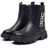 imageApakowa Girls Combat Boots Fashion Ankle Booties Side Zipper Boots Little KidBig KidBlack