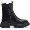 imageApakowa Girls Combat Boots Fashion Ankle Booties Side Zipper Boots Little KidBig KidBlack