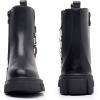 imageApakowa Girls Combat Boots Fashion Ankle Booties Side Zipper Boots Little KidBig KidBlack