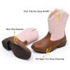 imageApakowa Girls Cowboy Boots Side Zipper Cowgirl Boots Embroidered Western Style Toddler Little Kid Big KidPinkbrown