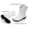 imageApakowa Girls Cowboy Boots Side Zipper Cowgirl Boots Embroidered Western Style Toddler Little Kid Big KidWhite