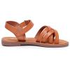 imageApakowa Girls Sandals Open Toe Princess Flat Sandals Strappy Summer Shoes ToddlerLittle KidBig KidBrown