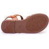 imageApakowa Girls Sandals Open Toe Princess Flat Sandals Strappy Summer Shoes ToddlerLittle KidBig KidBrown
