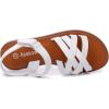 imageApakowa Girls Sandals Open Toe Princess Flat Sandals Strappy Summer Shoes ToddlerLittle KidBig KidWhite