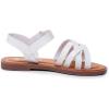 imageApakowa Girls Sandals Open Toe Princess Flat Sandals Strappy Summer Shoes ToddlerLittle KidBig KidWhite