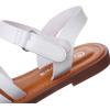 imageApakowa Girls Sandals Open Toe Princess Flat Sandals Strappy Summer Shoes ToddlerLittle KidBig KidWhite