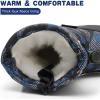 imageApakowa Kids Boys Girls Cold Weather Water Resistant Winter Snow Boots ToddlerLittle KidBig KidBlueBlack