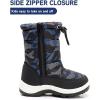 imageApakowa Kids Boys Girls Cold Weather Water Resistant Winter Snow Boots ToddlerLittle KidBig KidBlueBlack