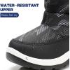 imageApakowa Kids Boys Girls Cold Weather Water Resistant Winter Snow Boots ToddlerLittle KidBig KidGreyBlack