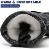 imageApakowa Kids Boys Girls Cold Weather Water Resistant Winter Snow Boots ToddlerLittle KidBig KidGreyBlack