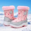 imageApakowa Kids Boys Girls Cold Weather Water Resistant Winter Snow Boots ToddlerLittle KidBig KidH0329pink