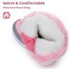 imageApakowa Kids Boys Girls Cold Weather Water Resistant Winter Snow Boots ToddlerLittle KidBig KidH0329pink