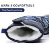 imageApakowa Kids Boys Girls Cold Weather Water Resistant Winter Snow Boots ToddlerLittle KidBig KidH7321navy