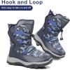 imageApakowa Kids Boys Girls Cold Weather Water Resistant Winter Snow Boots ToddlerLittle KidBig KidH7321navy