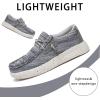 imageApakowa Kids Boys Girls Loafers SlipOn Casual Walking Shoes Comfortable ampamp Lightweight ToddlerLittle KidBig KidGreyblue