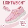 imageApakowa Kids Boys Girls Loafers SlipOn Casual Walking Shoes Comfortable ampamp Lightweight ToddlerLittle KidBig KidPink