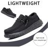 imageApakowa Kids Boys Girls Loafers SlipOn Lightweight Comfortable Shoes ToddlerLittle KidBig KidBlack