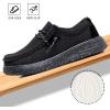 imageApakowa Kids Boys Girls Loafers SlipOn Lightweight Comfortable Shoes ToddlerLittle KidBig KidBlack