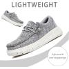 imageApakowa Kids Boys Girls Loafers SlipOn Lightweight Comfortable Shoes ToddlerLittle KidBig KidGrey