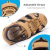 imageApakowa Kids Boys Girls Soft Sole Close Toe Sport Beach Sandals ToddlerLittle KidBrown