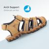 imageApakowa Kids Boys Girls Soft Sole Close Toe Sport Beach Sandals ToddlerLittle KidBrown