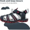 imageApakowa Kids Boys Girls Soft Sole Close Toe Sport Beach Sandals ToddlerLittle KidGrey