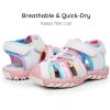 imageApakowa Kids Boys Girls Soft Sole Close Toe Sport Beach Sandals ToddlerLittle KidMulticolorWhite
