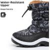 imageApakowa Kids Boys Girls Winter Snow Boots ToddlerLittle KidBlack0330