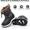 imageApakowa Kids Boys Girls Winter Snow Boots ToddlerLittle KidBlack0330