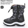 imageApakowa Kids Boys Girls Winter Snow Boots ToddlerLittle KidBlack0330