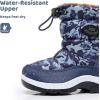 imageApakowa Kids Boys Girls Winter Snow Boots ToddlerLittle KidBlue0330