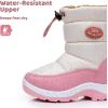 imageApakowa Kids Boys Girls Winter Snow Boots ToddlerLittle KidPink0330