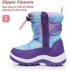 imageApakowa Kids Boys Girls Winter Snow Boots ToddlerLittle KidRainbow0330